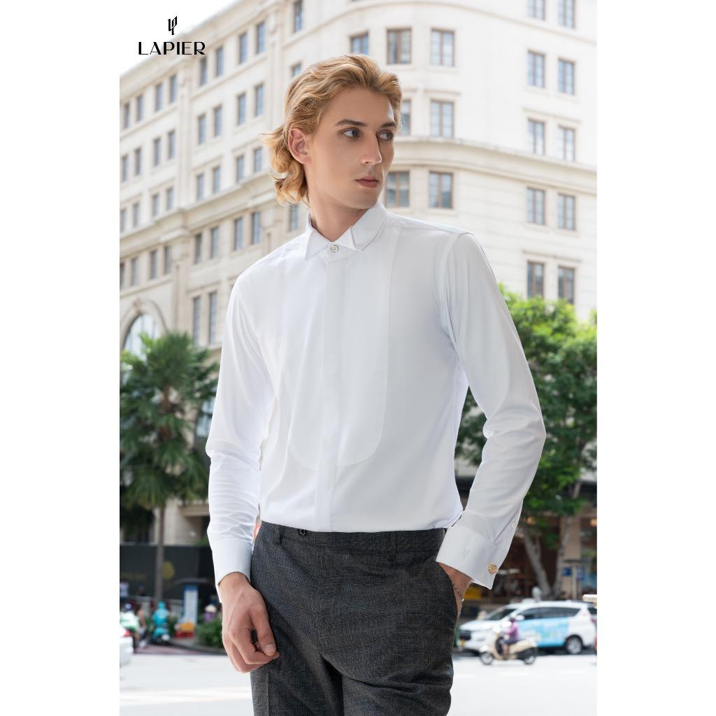 Sơ Mi Nam Cao Cấp Thiết Kế Cufflinks Élite Blanc – Thương Hiệu Lapier